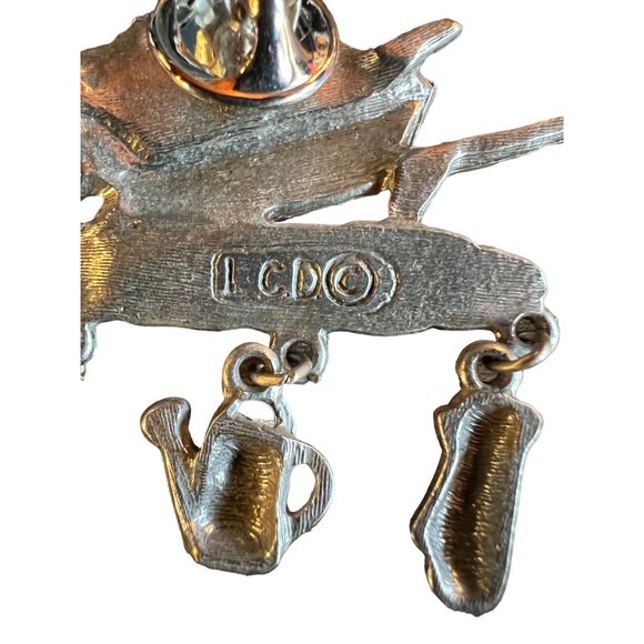 LCD Lindsay Claire Designs Garden Pin Silver Brushed Brooch - Picture 10 of 10